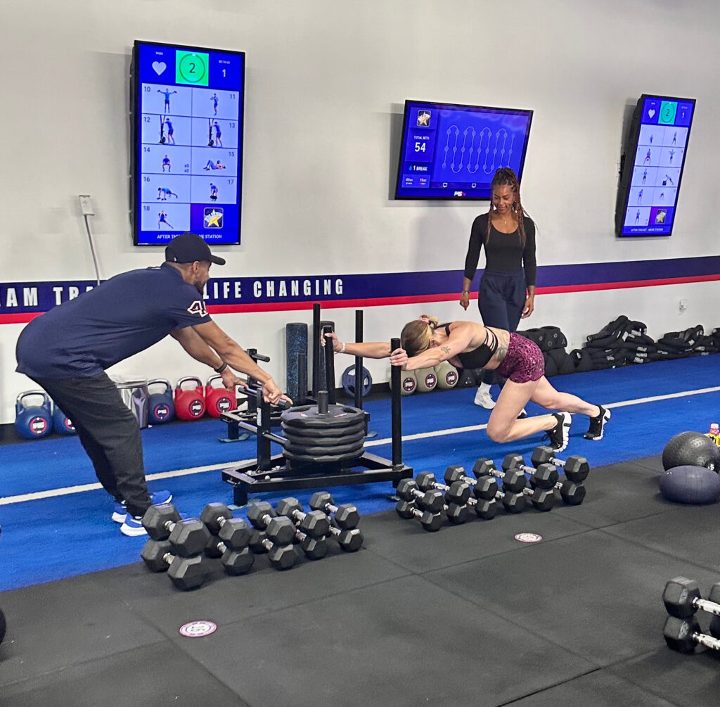 F45 Downtown LA workout session with a group of motivated individuals.