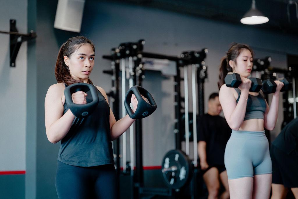 Coach leading HIIT session at F45 DTLA